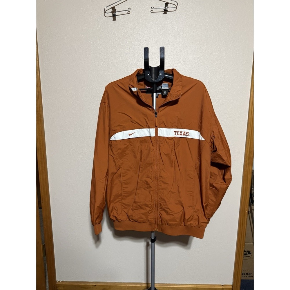 Nike Team Texas Longhorns Windbreaker Jacket Burnt Orange XL NCAA‎
